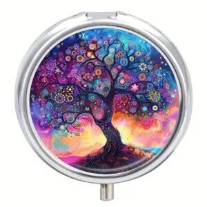1pc.  Colored Tree Pill Box